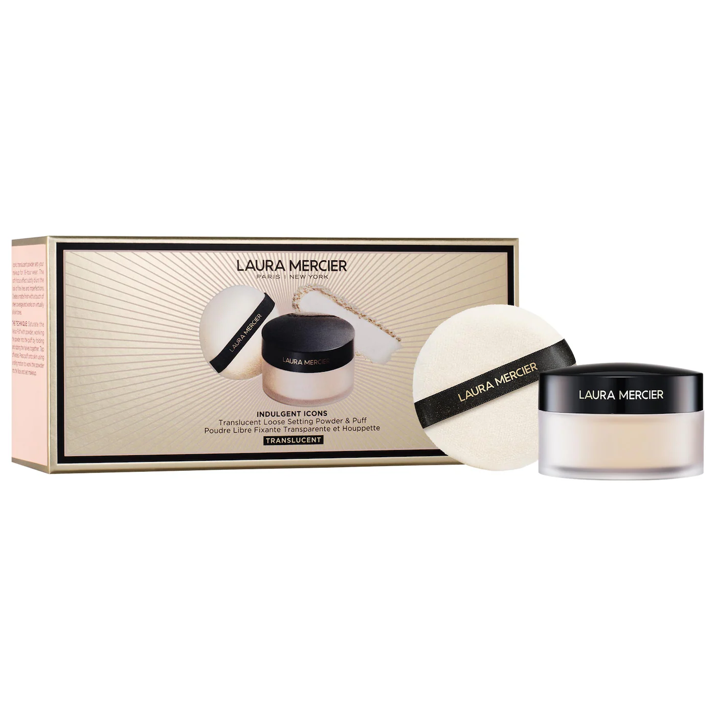 Indulgent Icons Translucent Loose Powder & Velour Puff Duo Gift Set - Bajo Pedido