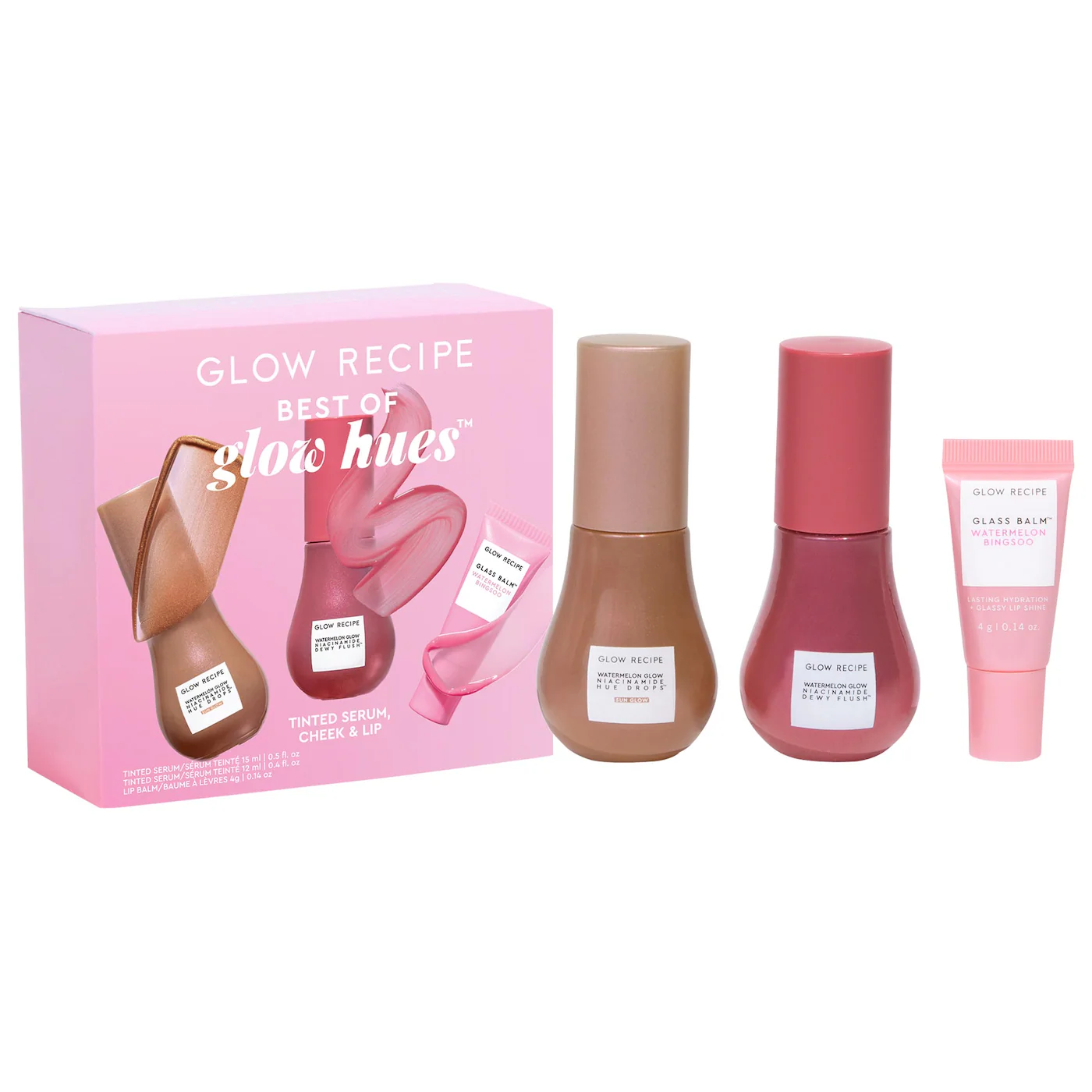 Best of Glow Hues - Tinted Serum, Cheek & Lip Gift Set - Bajo Pedido