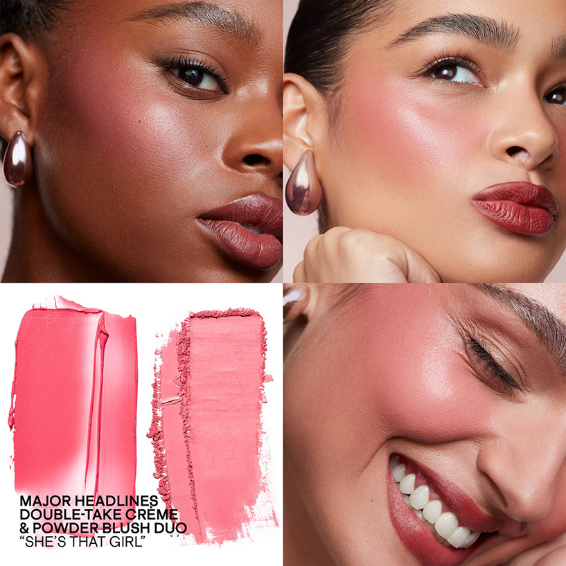 Mini Major Headlines Double-Take Crème & Powder Blush Duo - Imagen 2