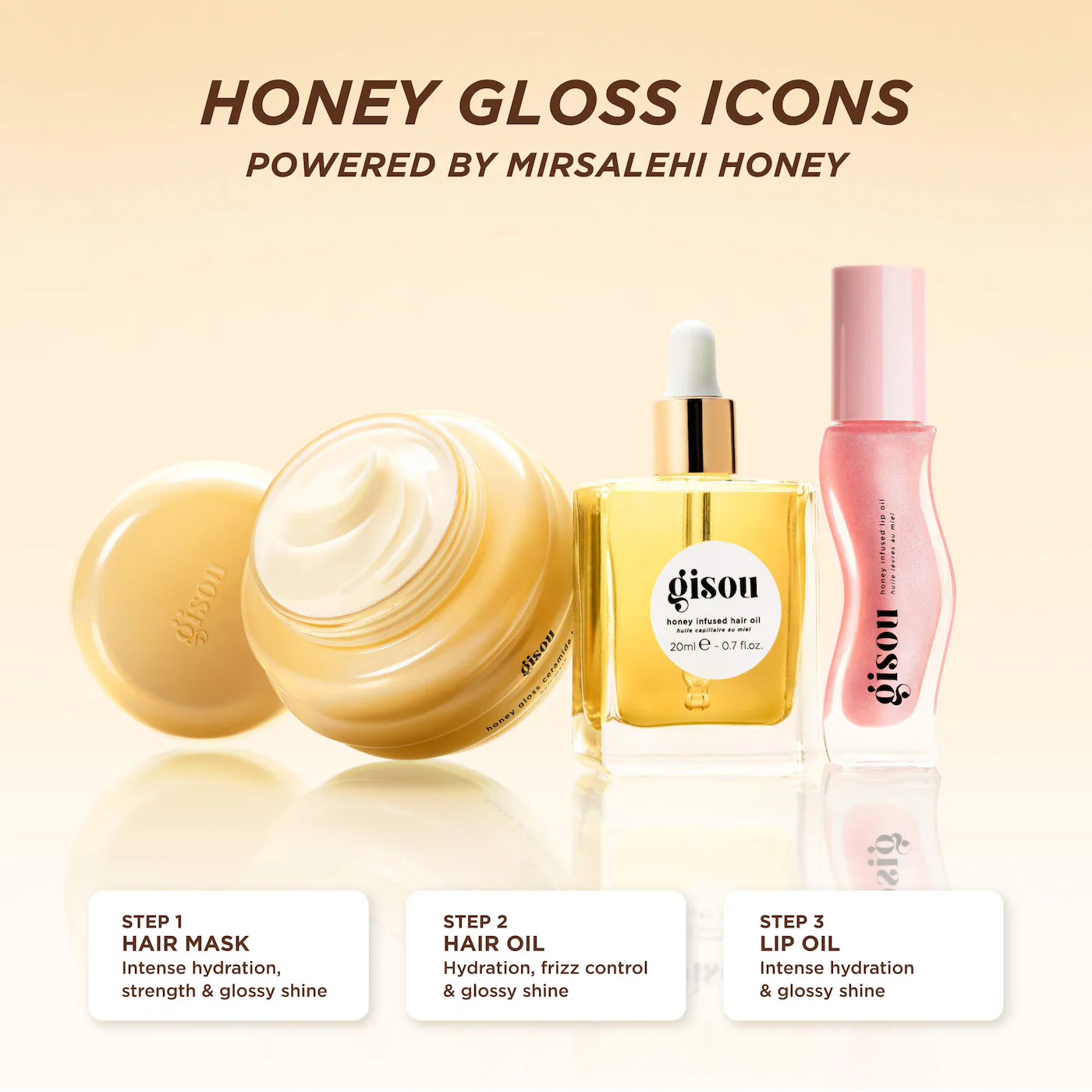 Gisou Honey Glow Icons Hair & Lip Set-Bajo Pedido - Imagen 2