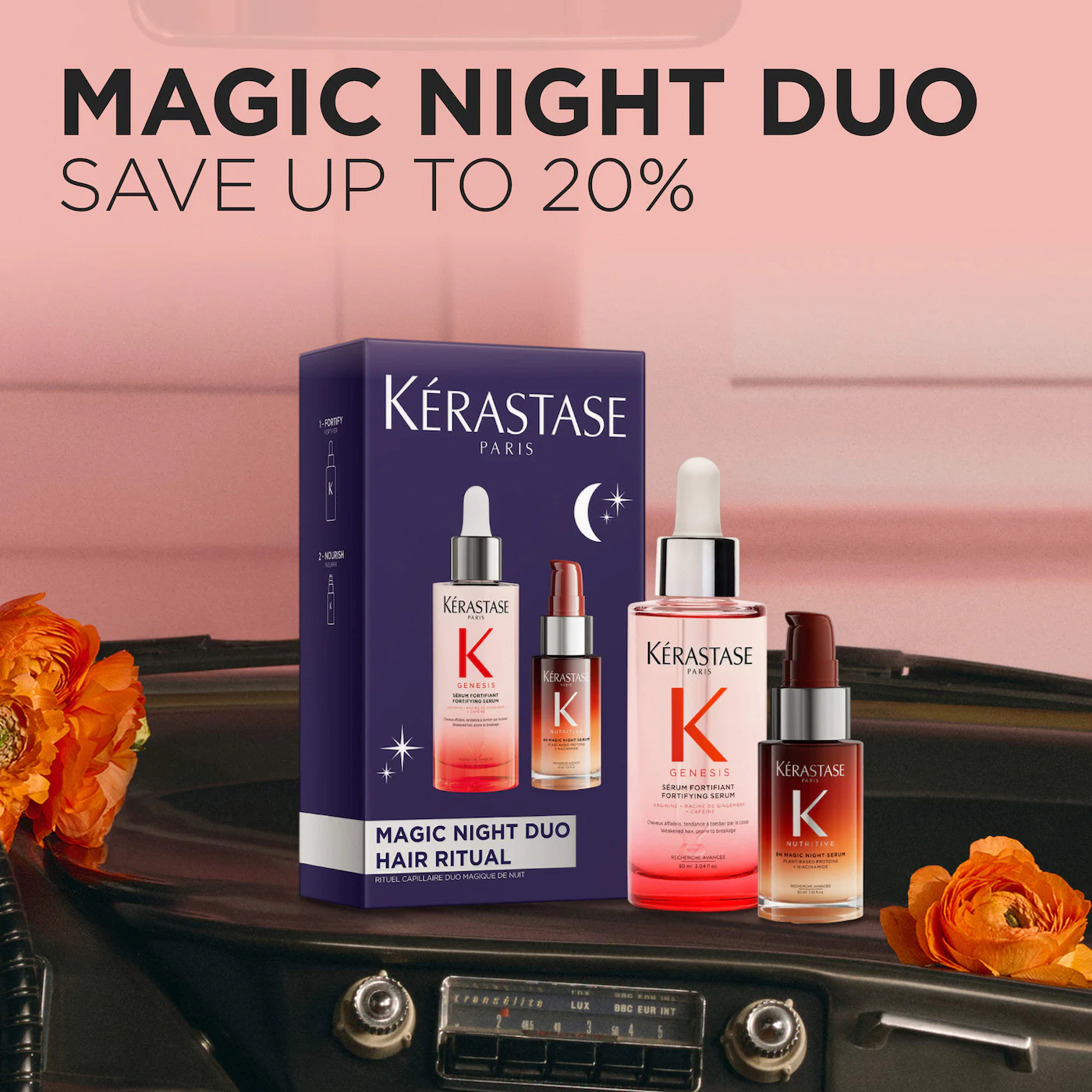 Genesis Serum & Mini 8H Magic Night Serum Hair Gift Set-Bajo Pedido