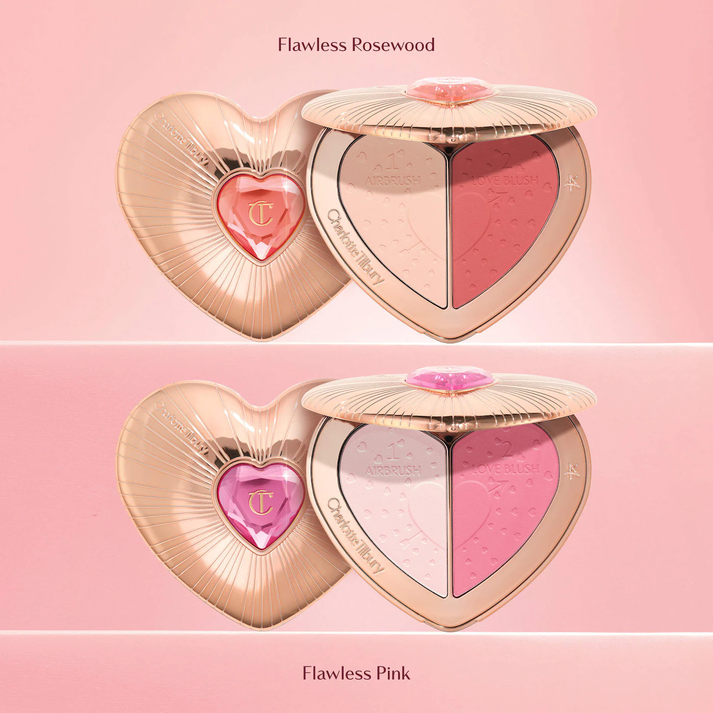 Pillow Talk Beauty Soulmates Airbrush Flawless Finish Brightening and Blush Powder Palette